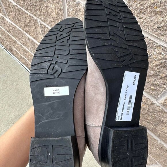 Stuart Weitzman Mane Fringe Suede Boots - Size 7 - Picture 3 of 3